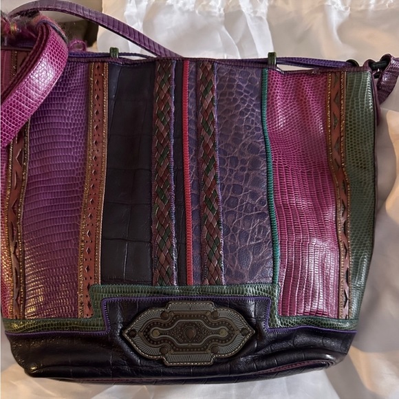 Sharif Handbags - Vintage Sharif genuine crocodile patchwork shoulder/crossbody